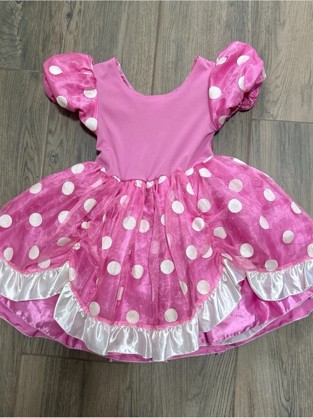 Disney Parks Minnie Mouse Pink Polka Dot Dress Size 4 - Picture 3 of 4